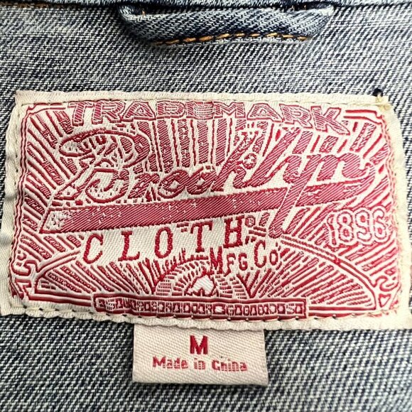 Brooklyn Cloth Womens Long Sleeve Collared Denim Button Front Jacket Size Medium - Picture 9 of 10